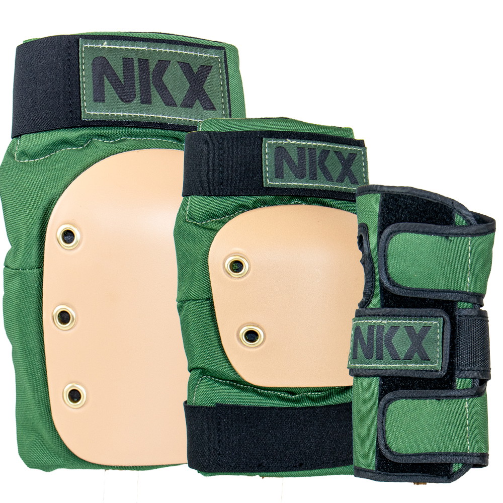 NKX 3-Pack Pro Protective Gear - Knee Pads, Elbow Pads and Wrist Guards