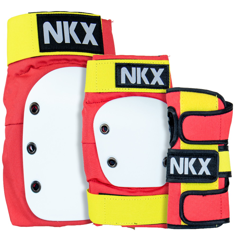NKX 3-Pack Pro Protective Gear - Knee Pads, Elbow Pads and Wrist Guards