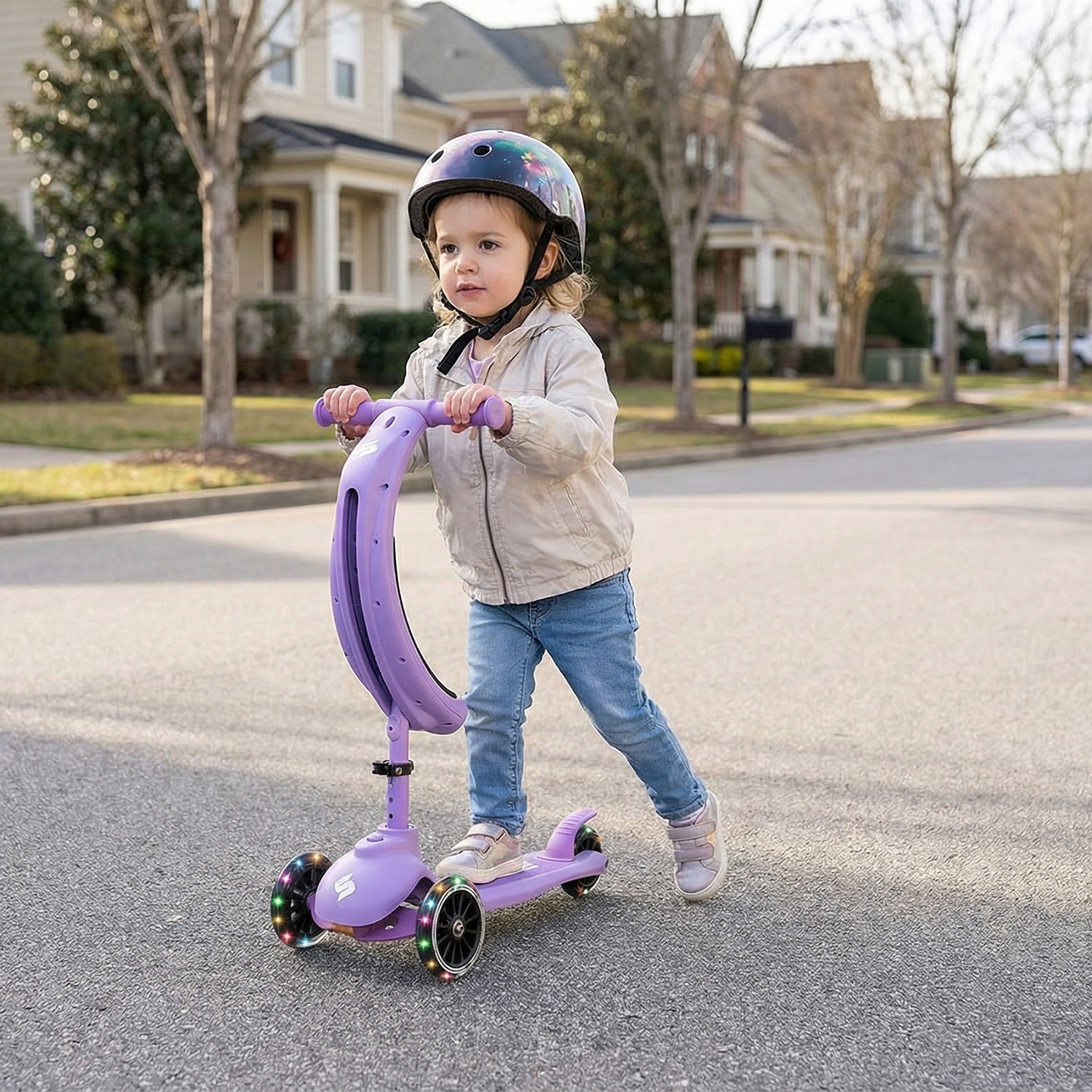 Story 4IN1 LED Kids 3-wheel scooter