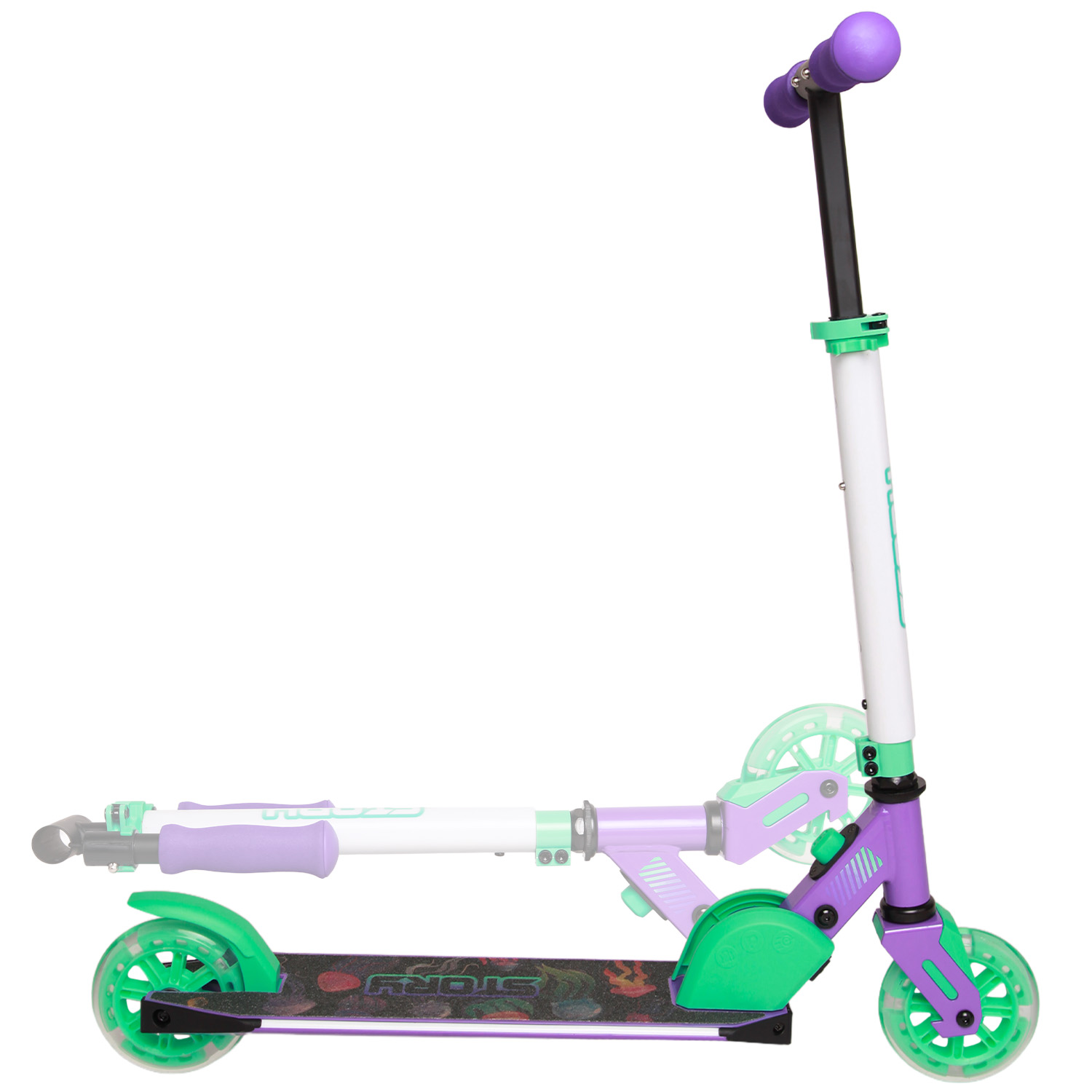 Story Everything Led Kinds Foldable Kids Scooter