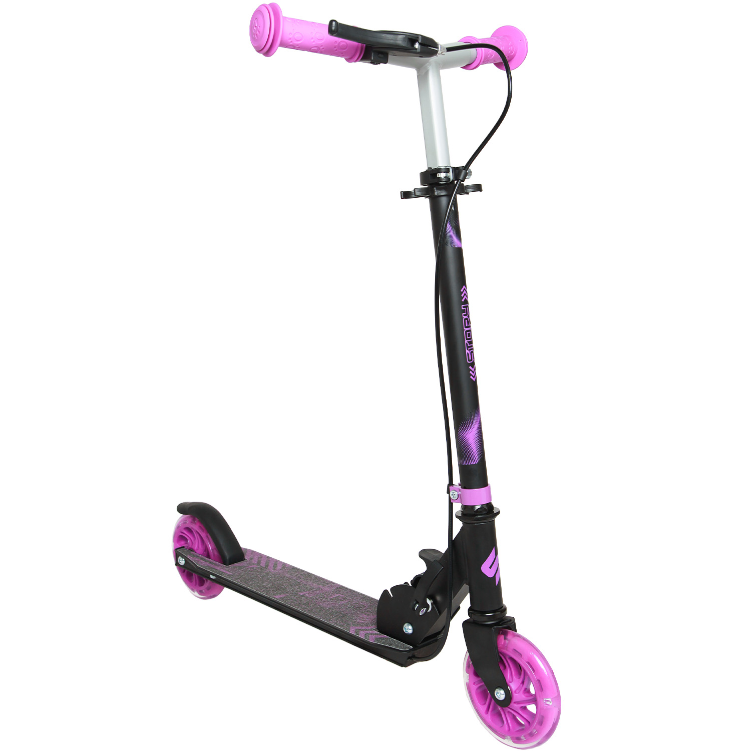 Story Play Kids Scooter With Handbrake And LED Wheels