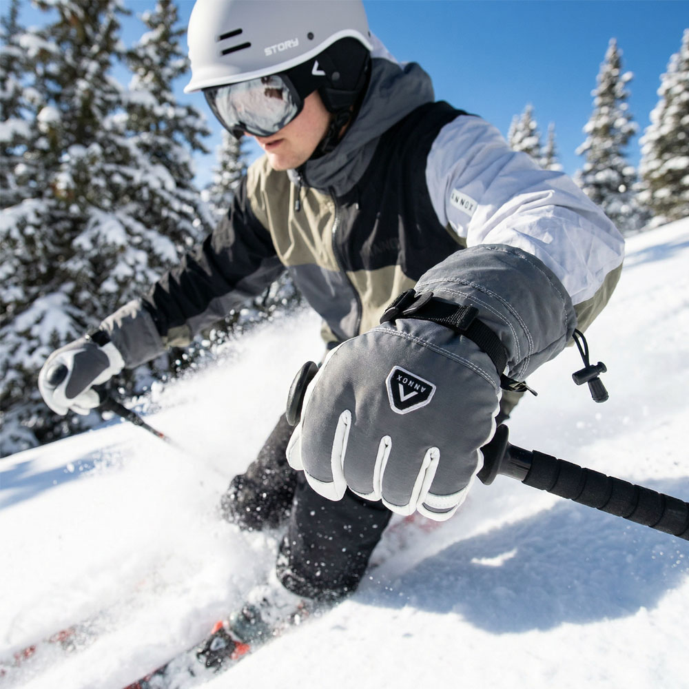 Annox Alpine Leather Ski Gloves