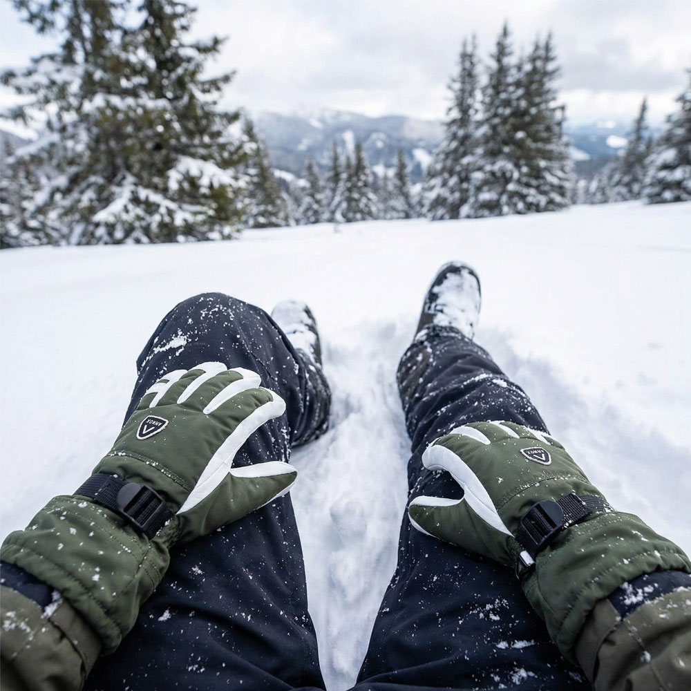 Annox Alpine Leather Ski Gloves