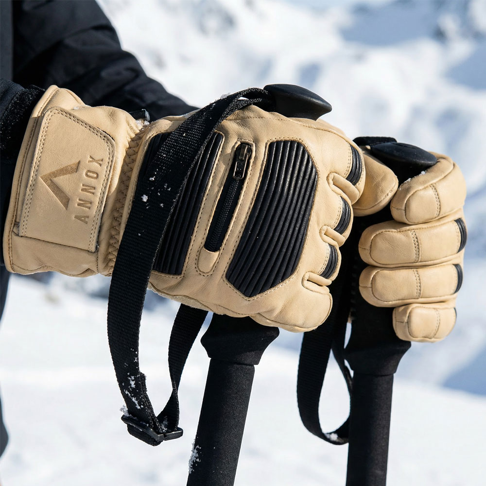 Annox Infinity Leather Ski Gloves