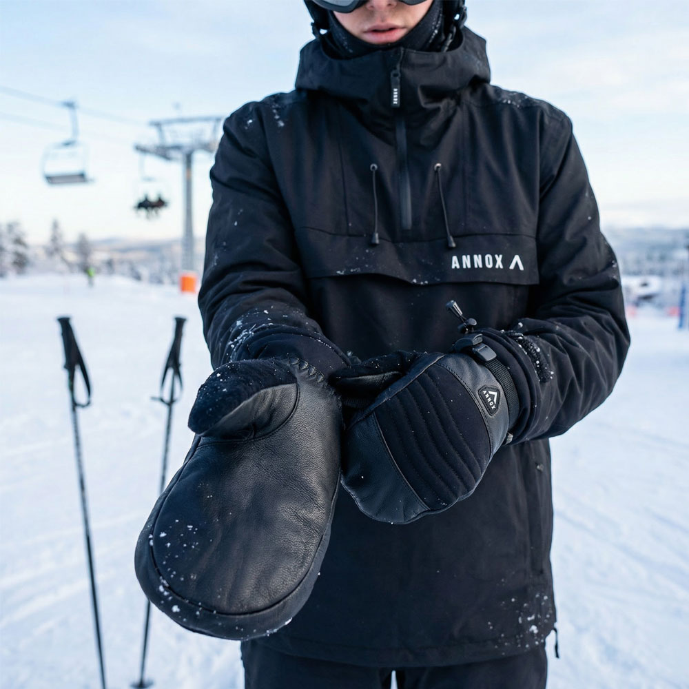 Annox Session Leather Ski Gloves