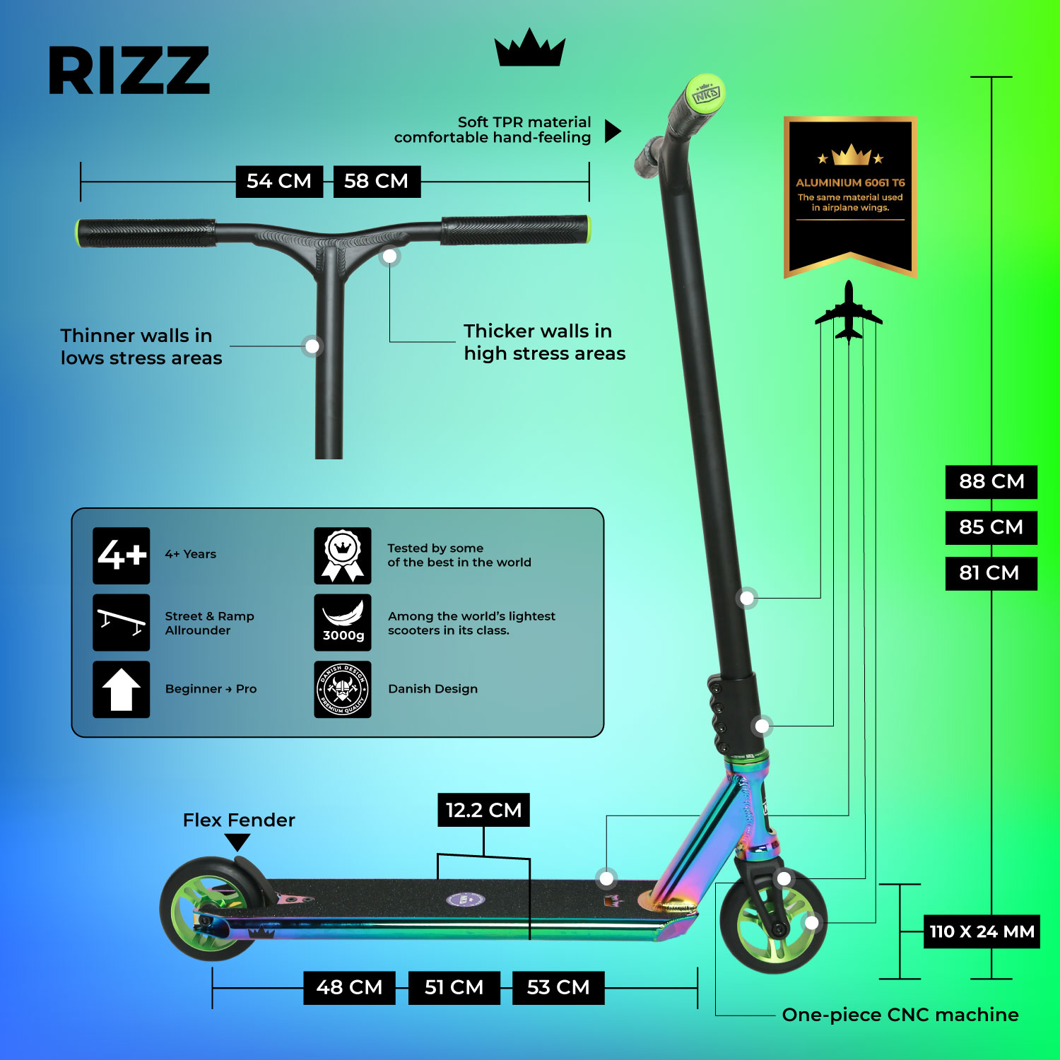 NKD RIZZ Stunt Scooter
