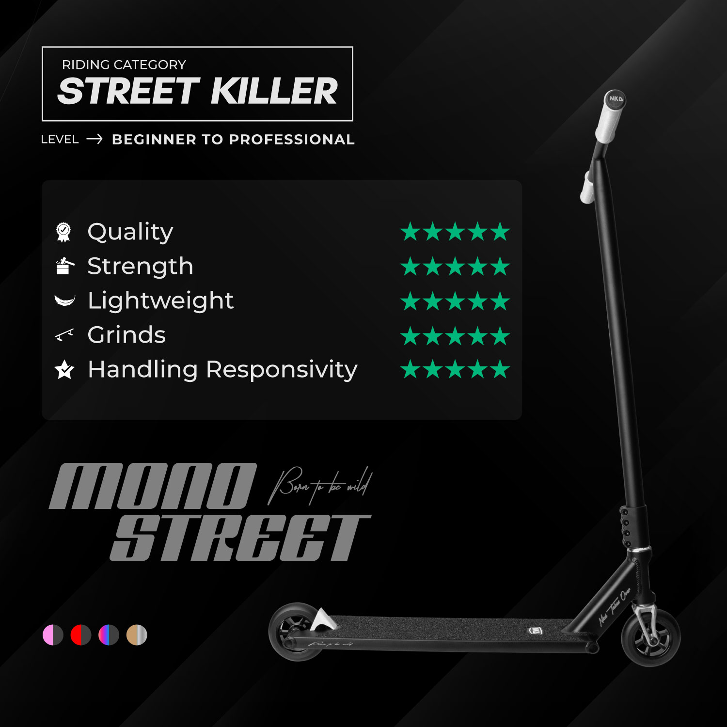 NKD Mono Stunt Scooter
