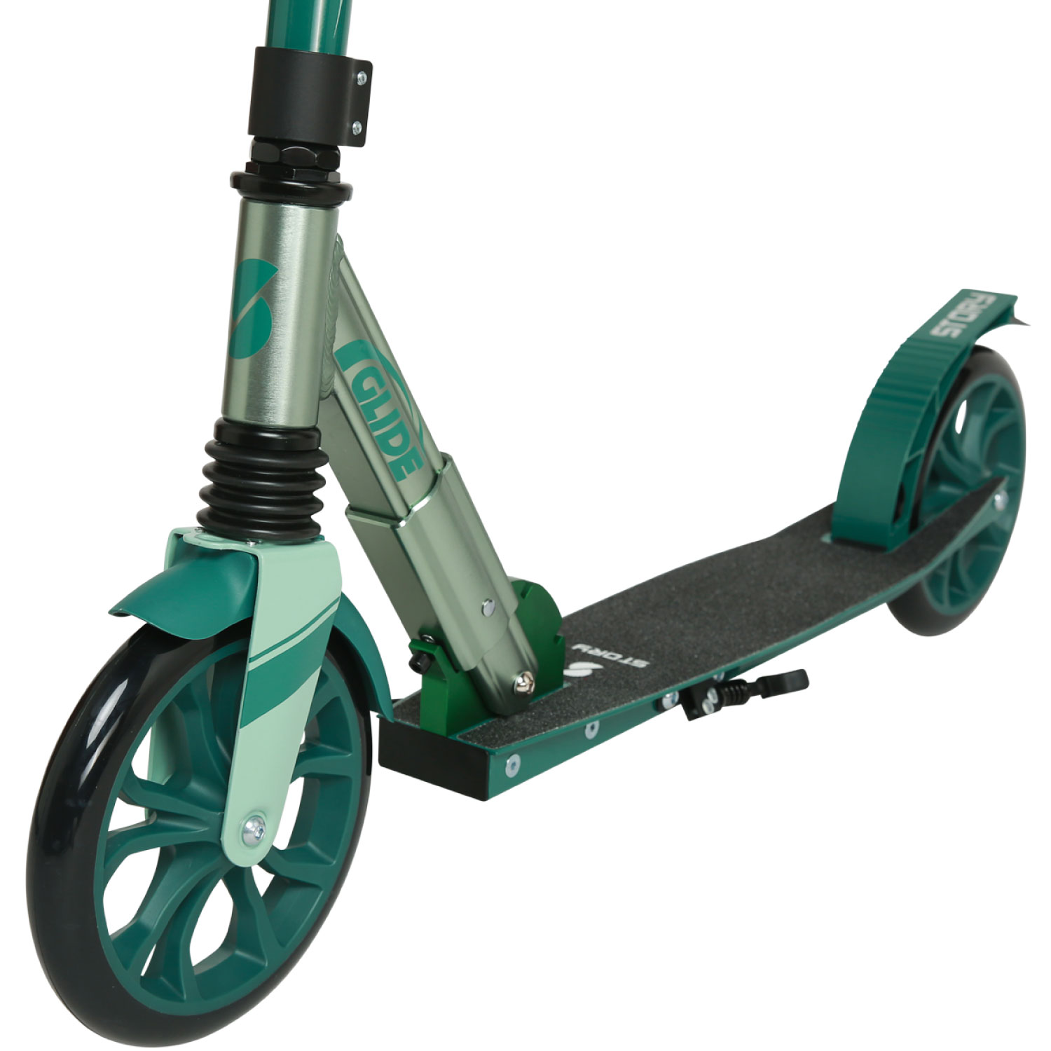Story GlideX Elite Foldable Commuter Scooter – suspension and hand brake