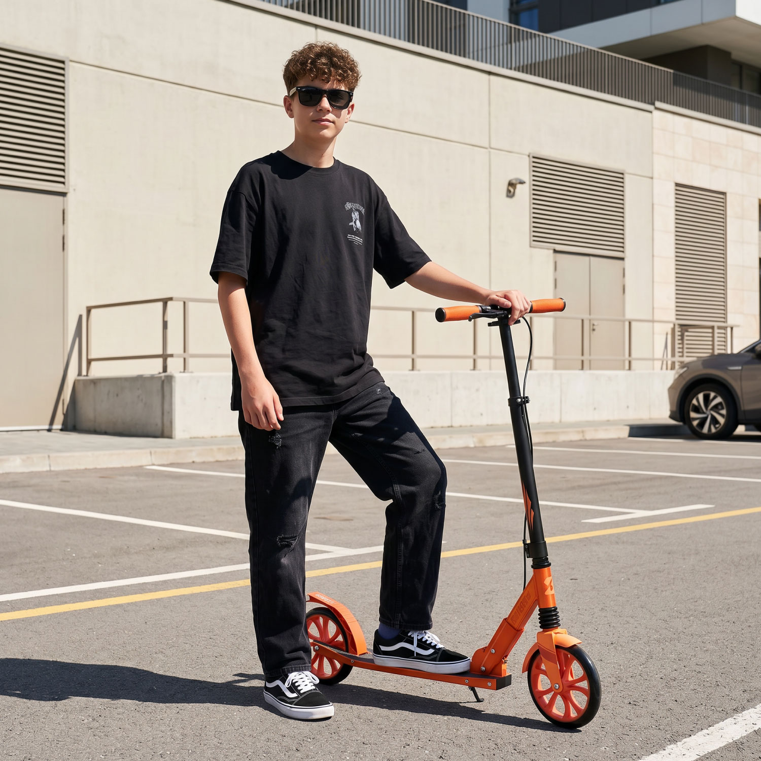 Story GlideX Elite Foldable Commuter Scooter – suspension and hand brake