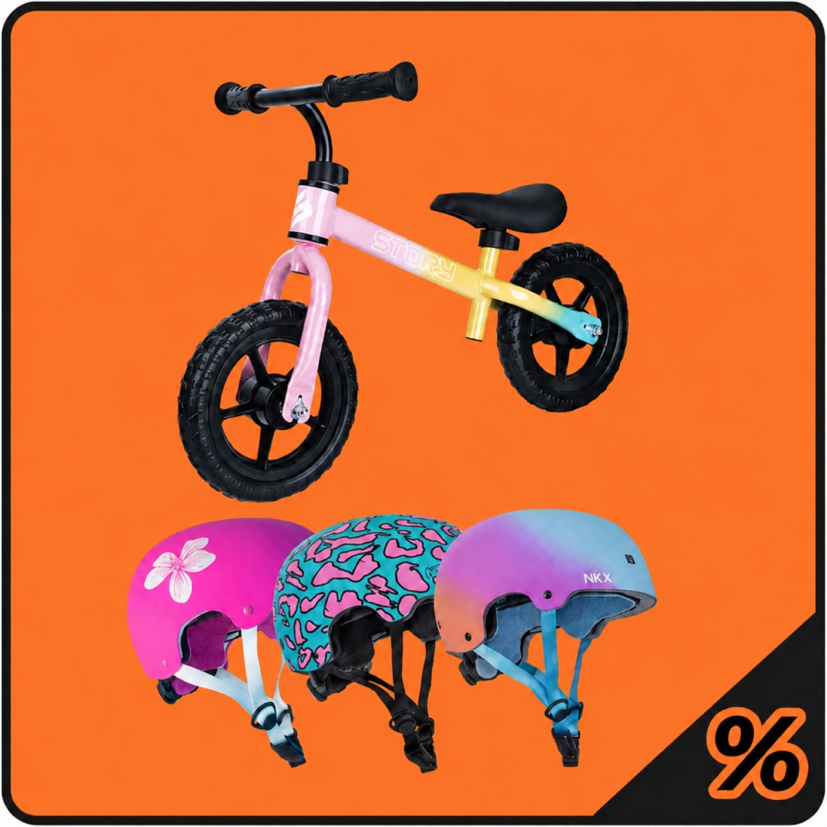 10% Extra Discount Balance Bike + Helmet 1-4 Years