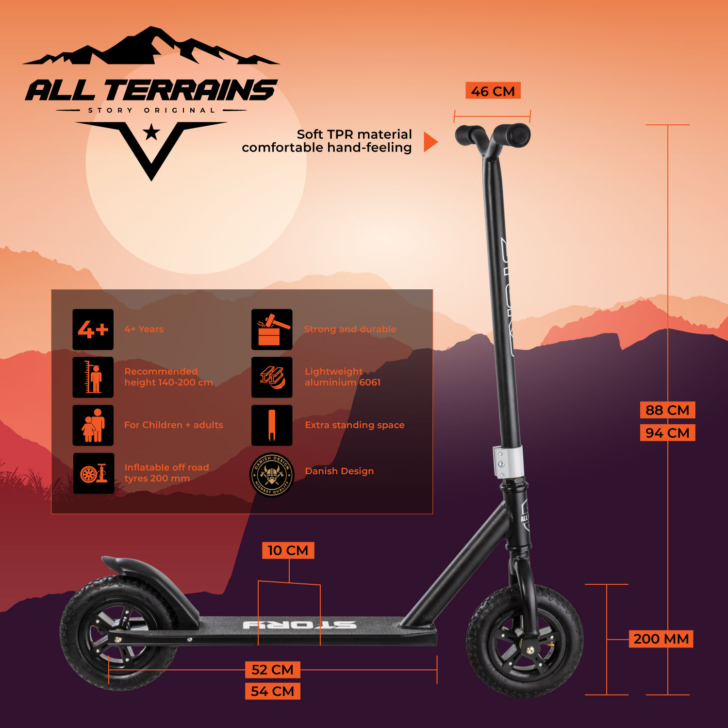 Story All Terrains Air Wheels Dirt Scooter