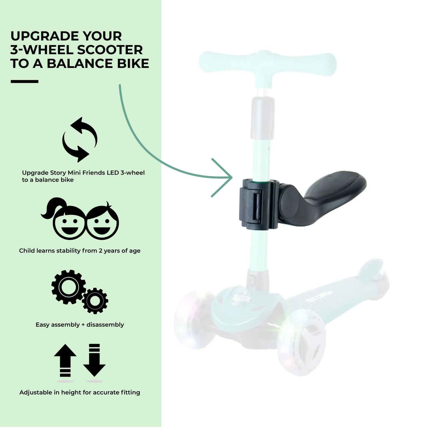 Story Mini Friends Deluxe Kids Scooter Seat