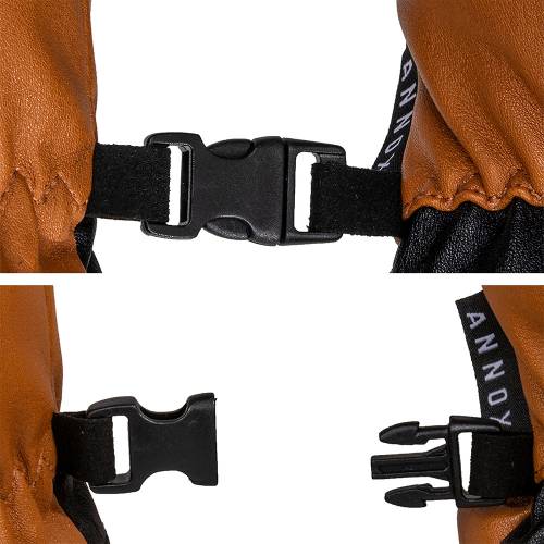 Annox Peak Leather Ski Gloves